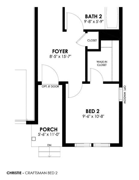 2D floor plan layout for the Christie by Hartford Homes in Trailside, Timnath, CO (Image 7).