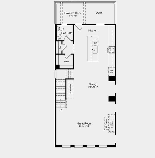 2D floor plan layout for the Dawson by Taylor Morrison in Alder Creek, Cumming, GA (Image 6).