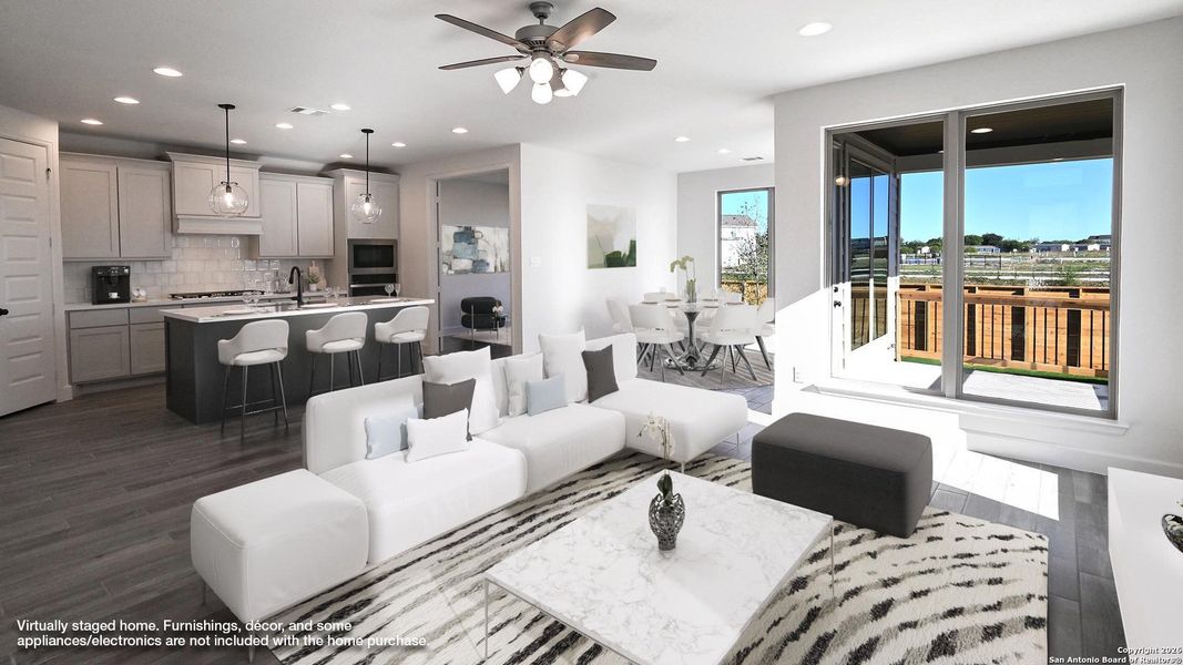 Furnished interior view inside a new home in Solms Landing 45', New Braunfels (Image 15).