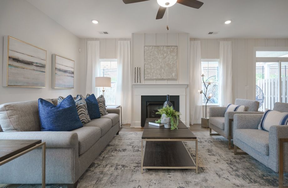 Representative furnished interior of a home built from the The Kensington A by Cothran Homes in Reidville Town Center, Reidville (Image 28).