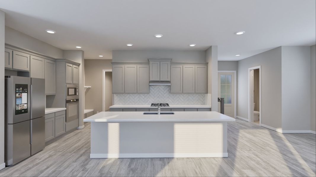 Representative furnished interior of a home built from the Newport by Tricoast Homes in Summer Place  35', Montgomery (Image 33).