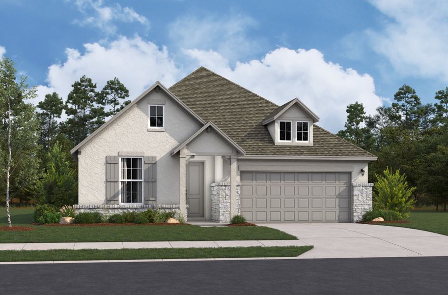 Representative exterior photo of a completed home built from the Guadalupe by Beazer Homes in Westridge, San Antonio, TX (Image 4). Representative exterior photo of a completed home built from the Guadalupe by Beazer Homes in Westridge, San Antonio, TX (Image 4).