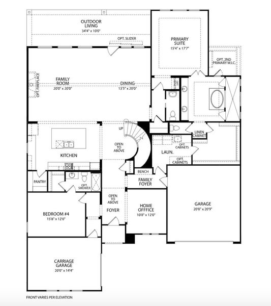 2D floor plan layout of this home in Walsh Ranch 70', Fort Worth, TX (Image 4). 2D floor plan layout of this home in Walsh Ranch 70', Fort Worth, TX (Image 4).