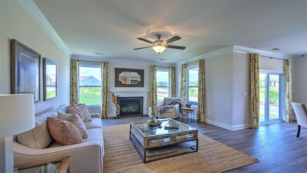 Furnished interior view inside a new home in Reserve at Tap Root Farms, Fletcher (Image 27). Furnished interior view inside a new home in Reserve at Tap Root Farms, Fletcher (Image 27).