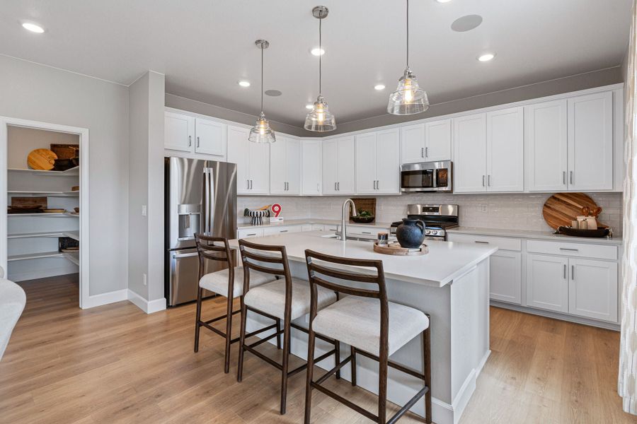 Representative furnished interior of a home built from the Fairmount by Taylor Morrison in Sugar Creek City Collection, Loveland (Image 16).