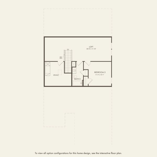 2D floor plan layout for the Brashear by Pulte Homes in Bradshaw Farms Reserve, Mount Juliet, TN (Image 3).
