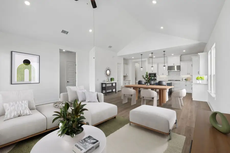 Representative furnished interior of a home built from the Guadalupe by Taylor Morrison in Eastwood, Manor (Image 11).