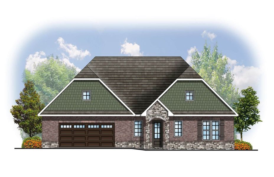 Representative rendering of the exterior for the Laurel II by Cook Bros. Homes (Image 5).