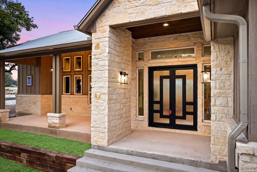Exterior details and patio area of a home in , Blanco (Image 33).