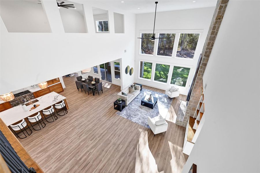 Captivating view of the Kitchen and living area