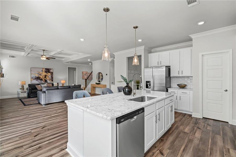 Furnished interior view inside a new home in Overlook at Marina Bay, Gainesville (Image 14).