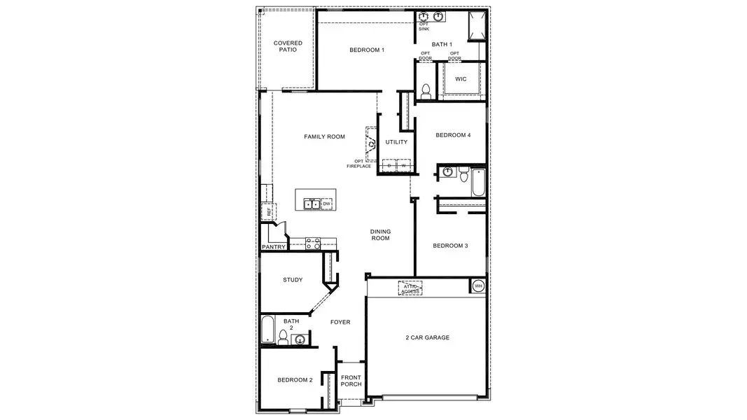 2D floor plan layout of this home in Allen Farms, Lubbock, TX (Image 2). 2D floor plan layout of this home in Allen Farms, Lubbock, TX (Image 2).