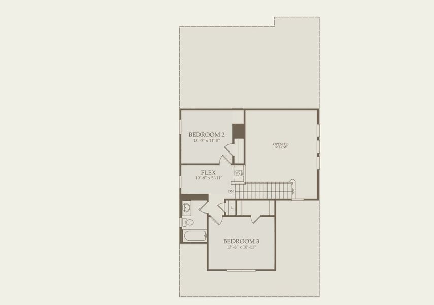2D floor plan layout of this home in Pulte Homes at Two Step Farm, Montgomery, TX (Image 3).