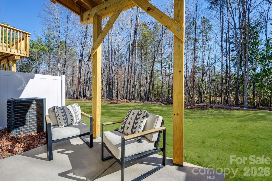 Exterior details and patio area of a home in Village of Waxhaw, Waxhaw (Image 21).