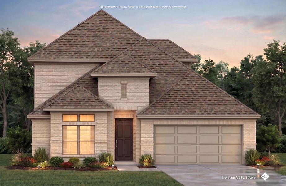 Front exterior of a new home in Vista Point, Grandview, TX, highlighting curb appeal (Image 3). Front exterior of a new home in Vista Point, Grandview, TX, highlighting curb appeal (Image 3).