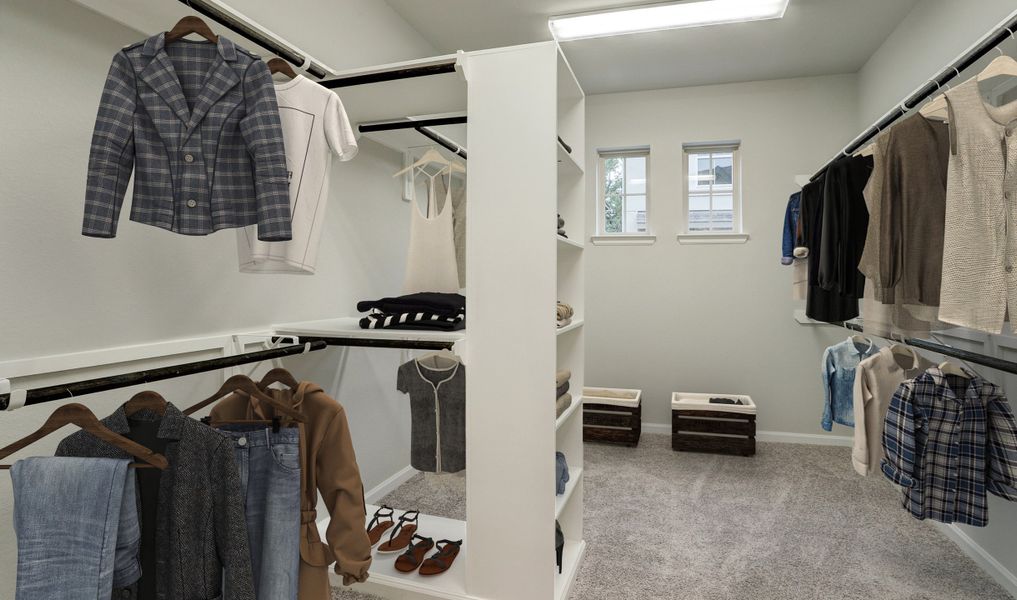 Huge primary walk-in closet