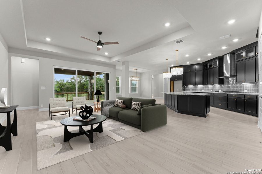 Furnished interior view inside a new home in Megans Landing – Half-Acre Homesites, Castroville (Image 9). Furnished interior view inside a new home in Megans Landing – Half-Acre Homesites, Castroville (Image 9).