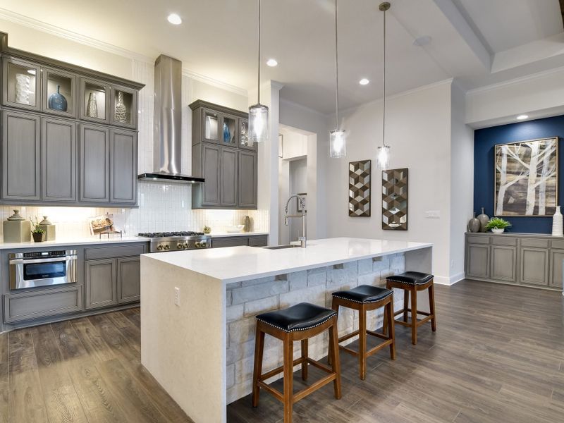 Representative furnished interior of a home built from the San Simeon I by Giddens Homes in Clearwater Ranch, Liberty Hill (Image 166).