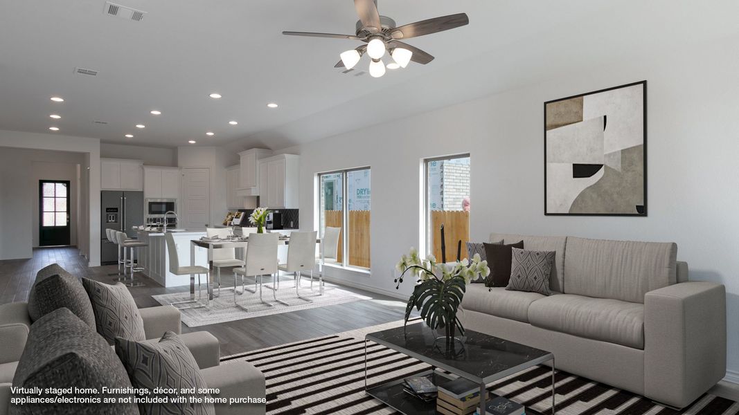 Representative furnished interior of a home built from the 2188W by Perry Homes in Juniper Springs, Lockhart (Image 4).