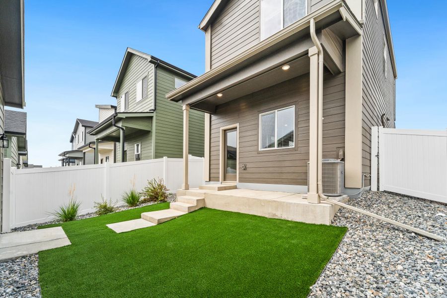 Exterior details and patio area of a home in Liberty Draw, Evans (Image 27).