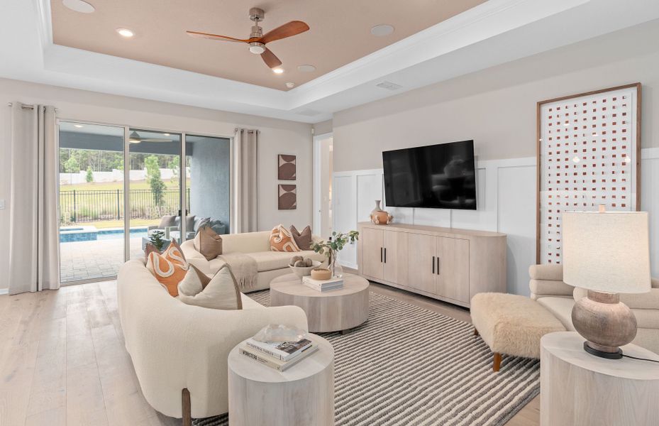 Representative furnished interior of a home built from the Prestige by Del Webb in Del Webb Lakehaven, Clermont (Image 10). Representative furnished interior of a home built from the Prestige by Del Webb in Del Webb Lakehaven, Clermont (Image 10).