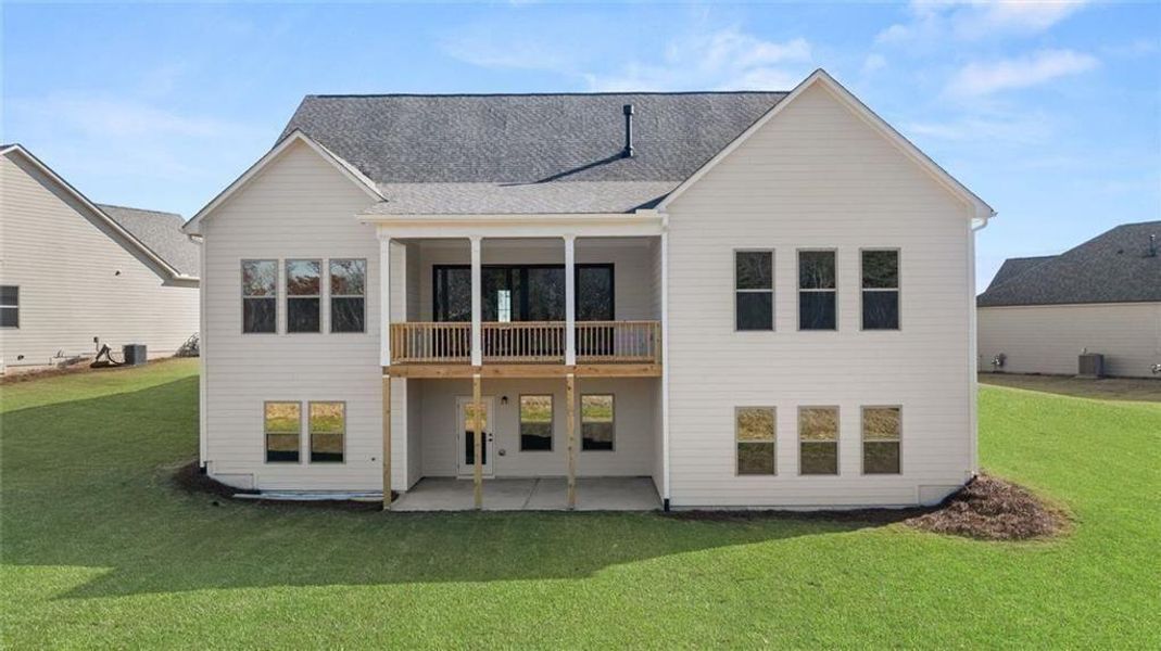 Exterior details and patio area of a home in Horizon at Laurel Canyon, Canton (Image 29).