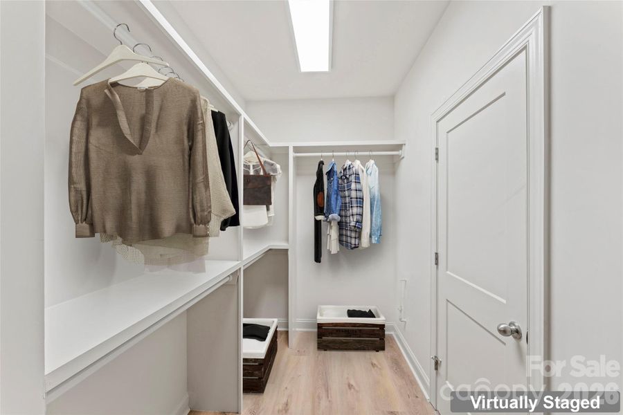 A closet for both ... I'm lovin this. This bathroom connected closet is larger. A closet for both ... I'm lovin this. This bathroom connected closet is larger.