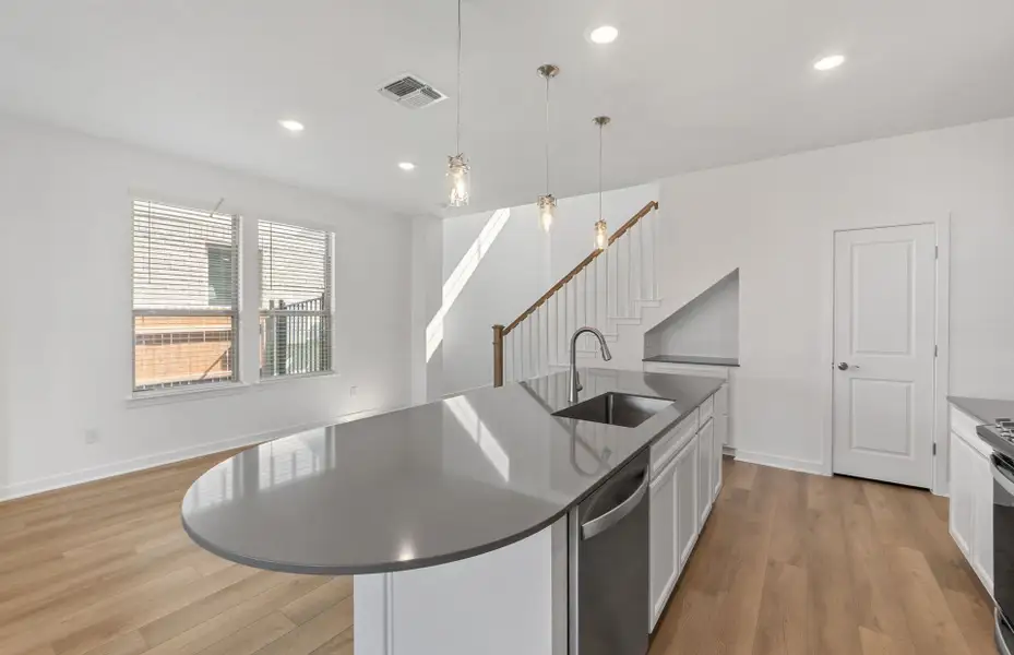 Furnished interior view inside a new home in Santa Rita Ranch, Liberty Hill (Image 9). Furnished interior view inside a new home in Santa Rita Ranch, Liberty Hill (Image 9).