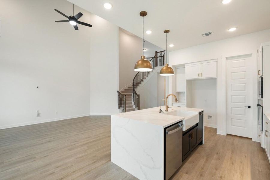 Furnished interior view inside a new home in Wolf Ranch, Georgetown (Image 7).