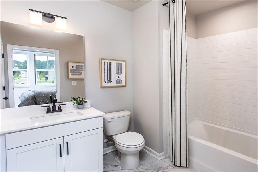 Furnished interior view inside a new home in Hopewell Reserve, Cumming (Image 17). Furnished interior view inside a new home in Hopewell Reserve, Cumming (Image 17).