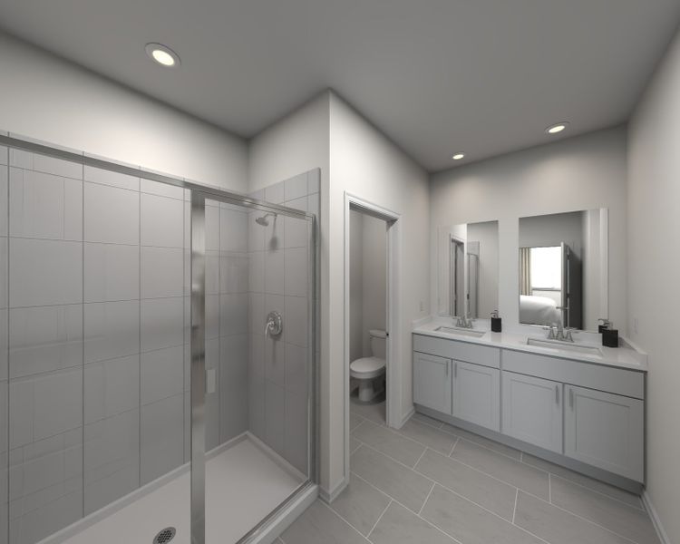 Primary bathroom in the Everett floorplan