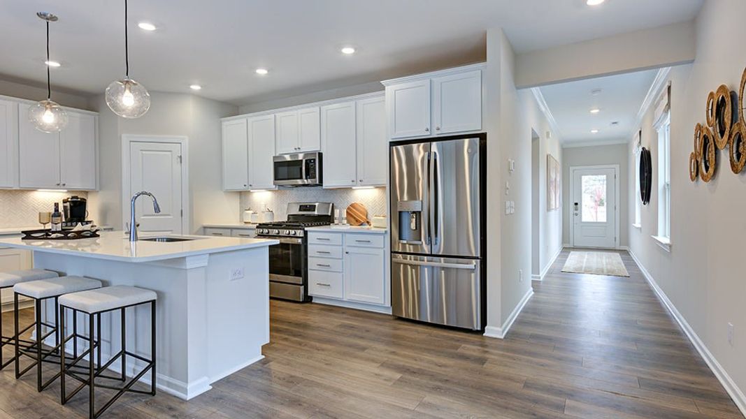 Furnished interior view inside a new home in Forestville Station, Wake Forest (Image 7). Furnished interior view inside a new home in Forestville Station, Wake Forest (Image 7).