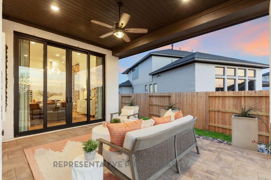 Exterior details and patio area of a home in Parten, Austin (Image 3). Exterior details and patio area of a home in Parten, Austin (Image 3).