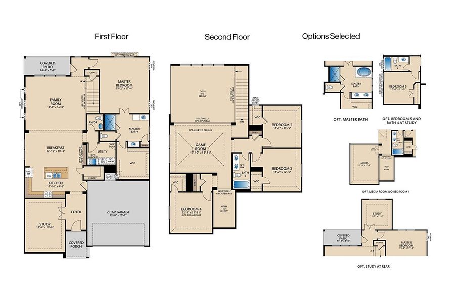 2D floor plan layout of this home in Sutton Fields, Celina, TX (Image 5). 2D floor plan layout of this home in Sutton Fields, Celina, TX (Image 5).