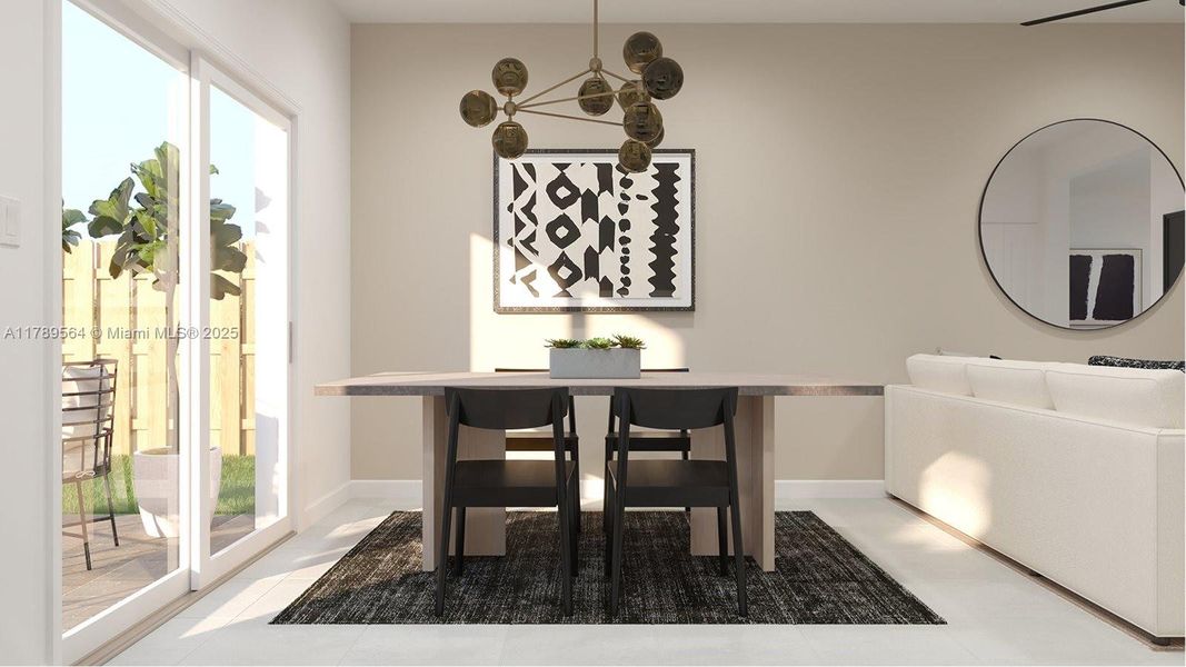 Furnished interior view inside a new home in , Miami (Image 3).