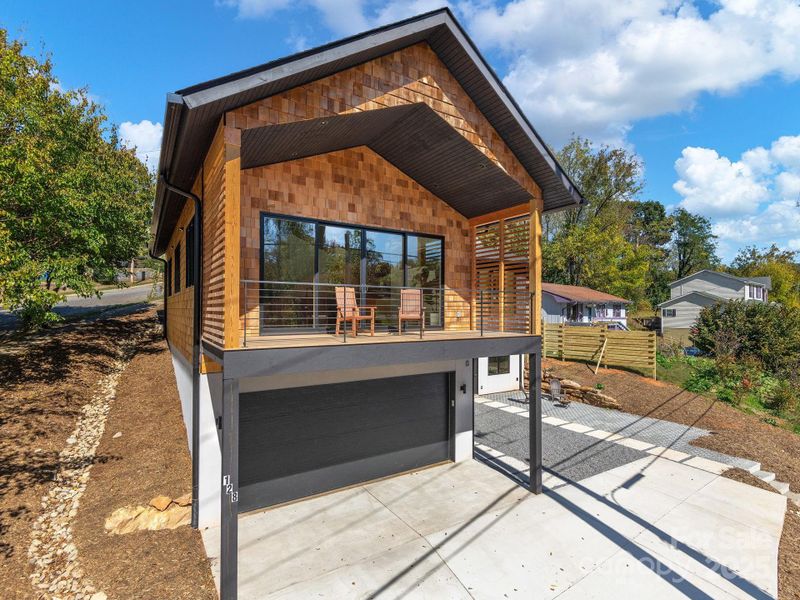Exterior details and patio area of a home in , Asheville (Image 2). Exterior details and patio area of a home in , Asheville (Image 2).