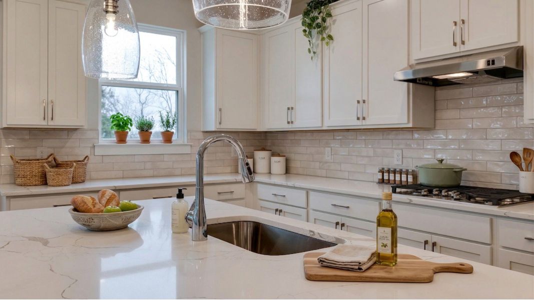Kitchen with abundant cabinet and counter space