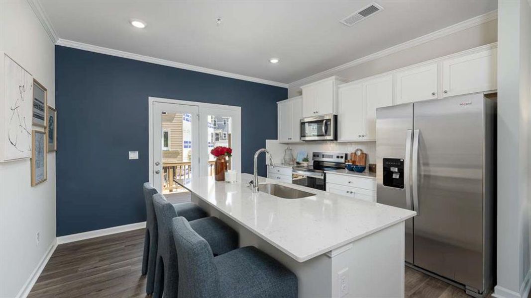 Furnished interior view inside a new home in Townes at Asbury, Hapeville (Image 6).