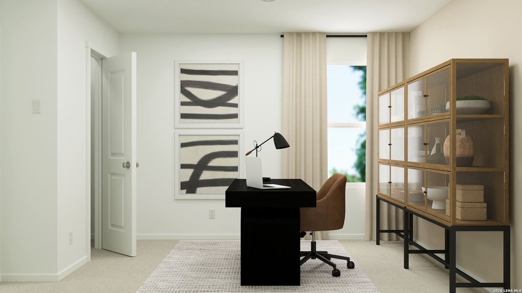 Furnished interior view inside a new home in , Converse (Image 15).