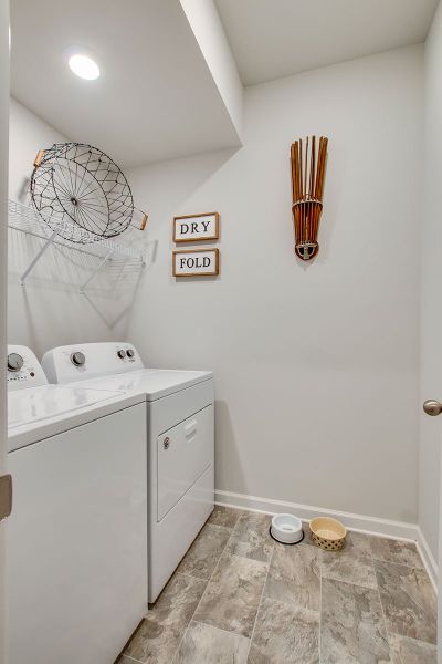 Representative furnished interior of a home built from the SALEM by D.R. Horton in The Parks, White House (Image 24).