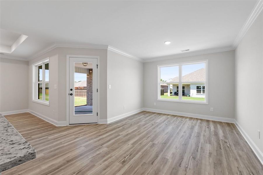 Spacious, unfurnished interior of a new home in Parks at Foster Crossing, Anna (Image 21). Spacious, unfurnished interior of a new home in Parks at Foster Crossing, Anna (Image 21).