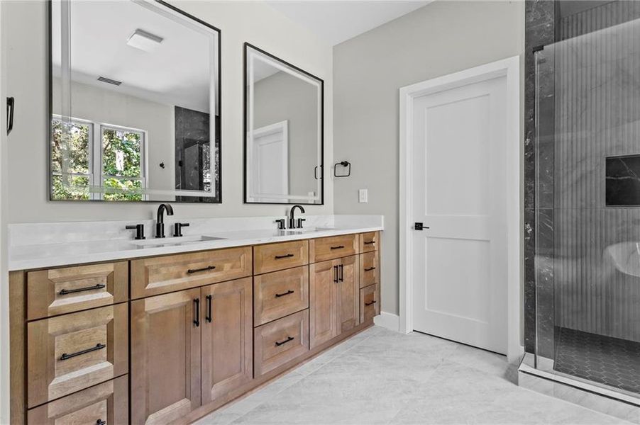 Furnished interior view inside a new home in , Marietta (Image 40).
