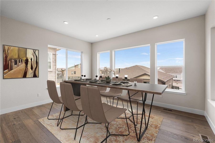 Furnished interior view inside a new home in Retreat at The Canyons, Castle Pines (Image 26).