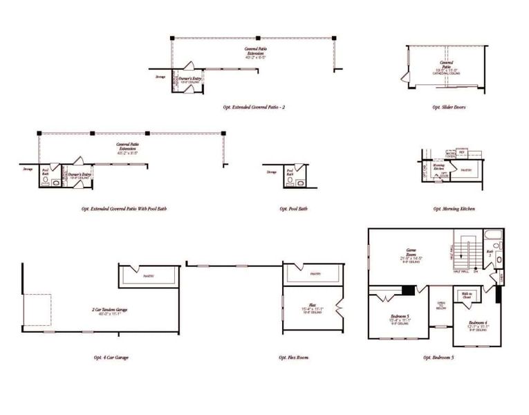 2D floor plan layout for the 3443 by Gracepoint Homes in Chapel Bend, Montgomery, TX (Image 3).