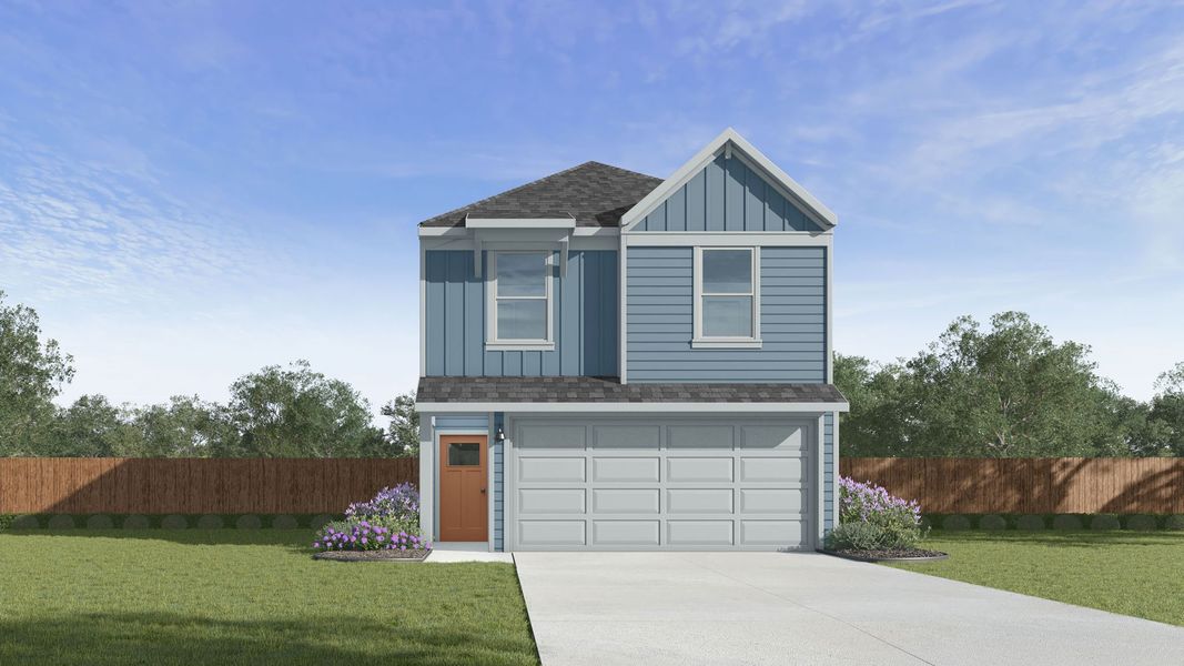 Representative exterior photo of a completed home built from the BIRCH by D.R. Horton in Villarosa at Tamarron, Katy, TX (Image 2). Representative exterior photo of a completed home built from the BIRCH by D.R. Horton in Villarosa at Tamarron, Katy, TX (Image 2).