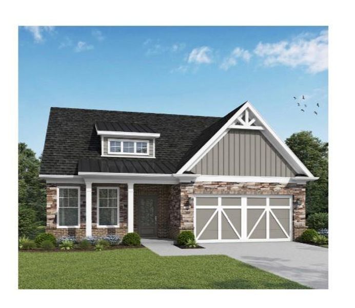 Front exterior of a new home in Cooper's Walk, Loganville, GA, highlighting curb appeal (Image 1). Front exterior of a new home in Cooper's Walk, Loganville, GA, highlighting curb appeal (Image 1).