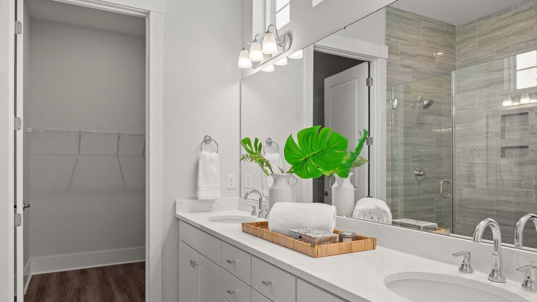Furnished interior view inside a new home in Summerwind Crossing at Lakes of Cane Bay, Summerville (Image 18).
