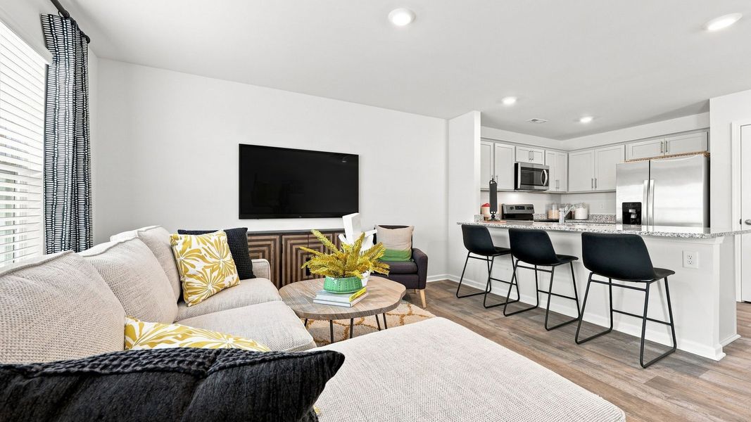 Furnished interior view inside a new home in The Townes at Hunter Hill, Rocky Mount (Image 14).
