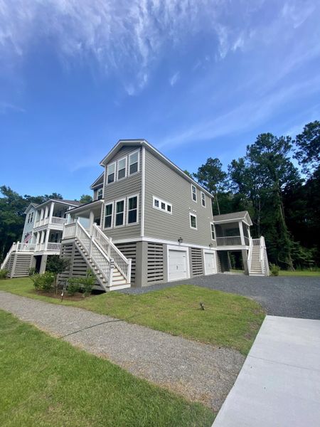 Exterior details and patio area of a home in Waterloo Estates, Johns Island (Image 3).