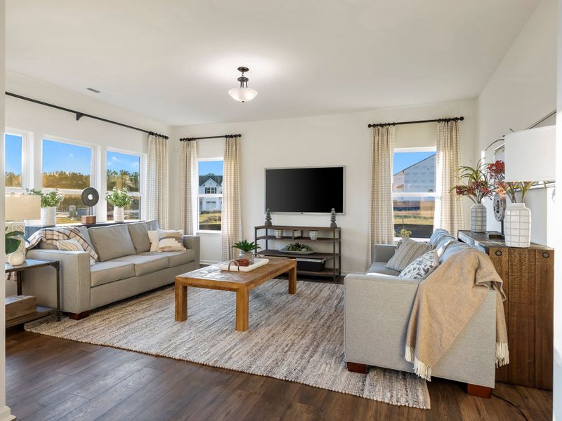 Representative furnished interior of a home built from the Jasper II by True Homes in Colvin Park, Rock Hill (Image 7).